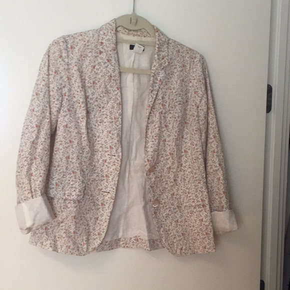 J.Crew Cotton Liberty Print Blazer, Size 2 - Picture 1 of 4
